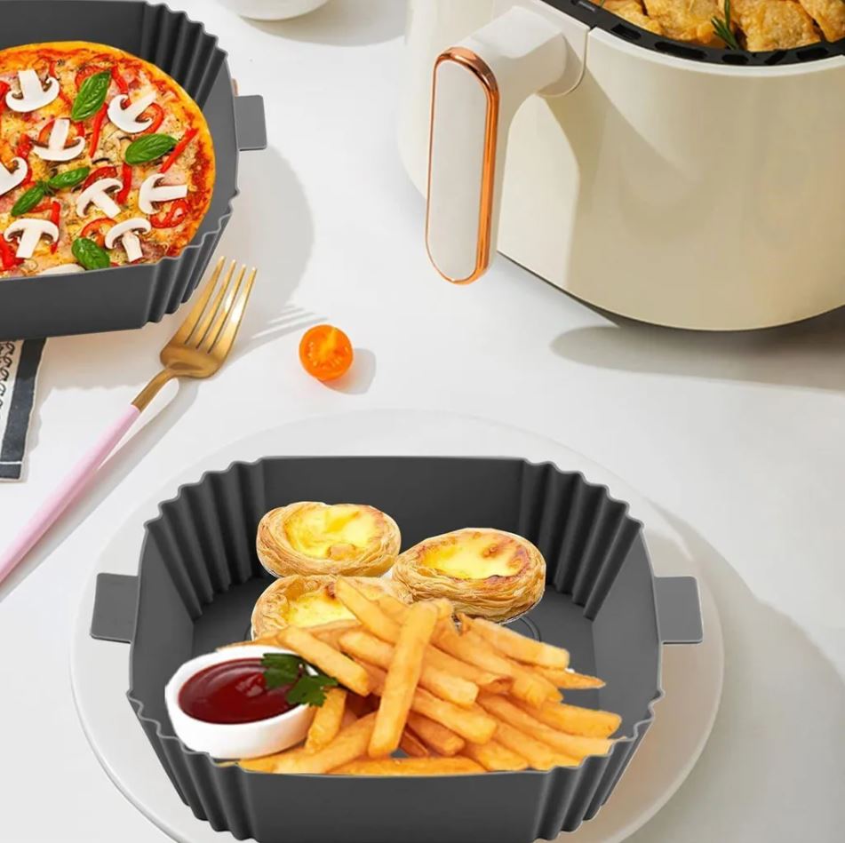 Silikon Backform für Heißluftfritteuse-Backpapier Heißluftfritteuse Zuschnitte,Silikonform